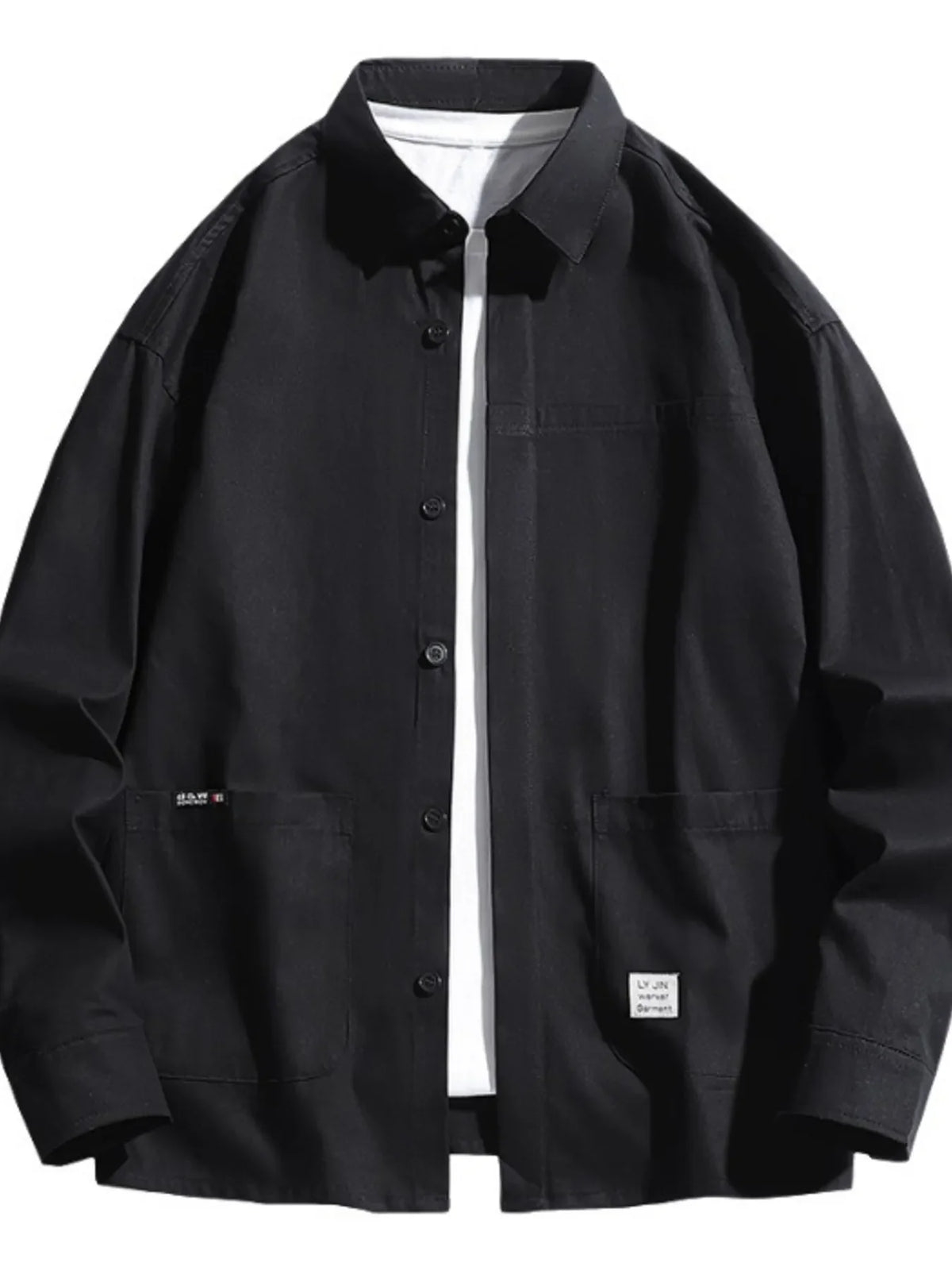 Men's Plus Size Button Up Long Sleeve Shirt