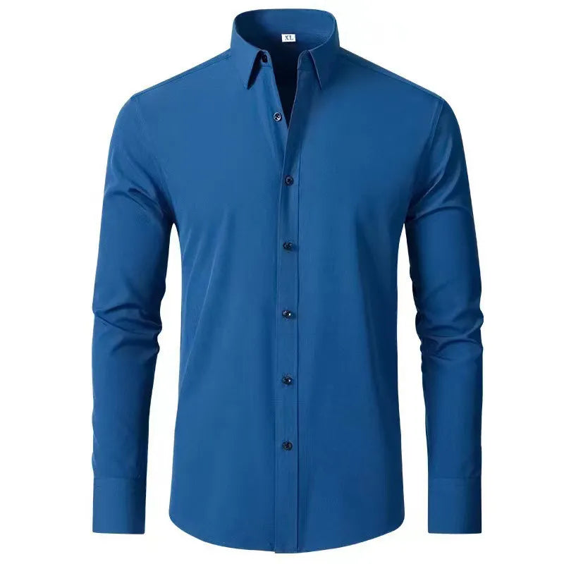 Men's Plus Size Button Up Long Sleeve Shirt
