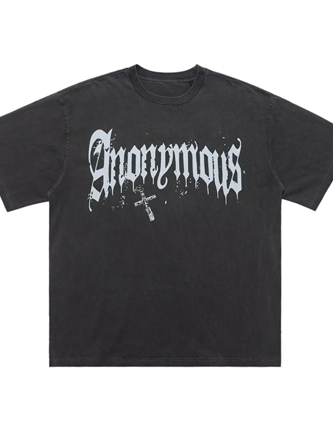 Men's Letter Round Neck Half Sleeve T-Shirt