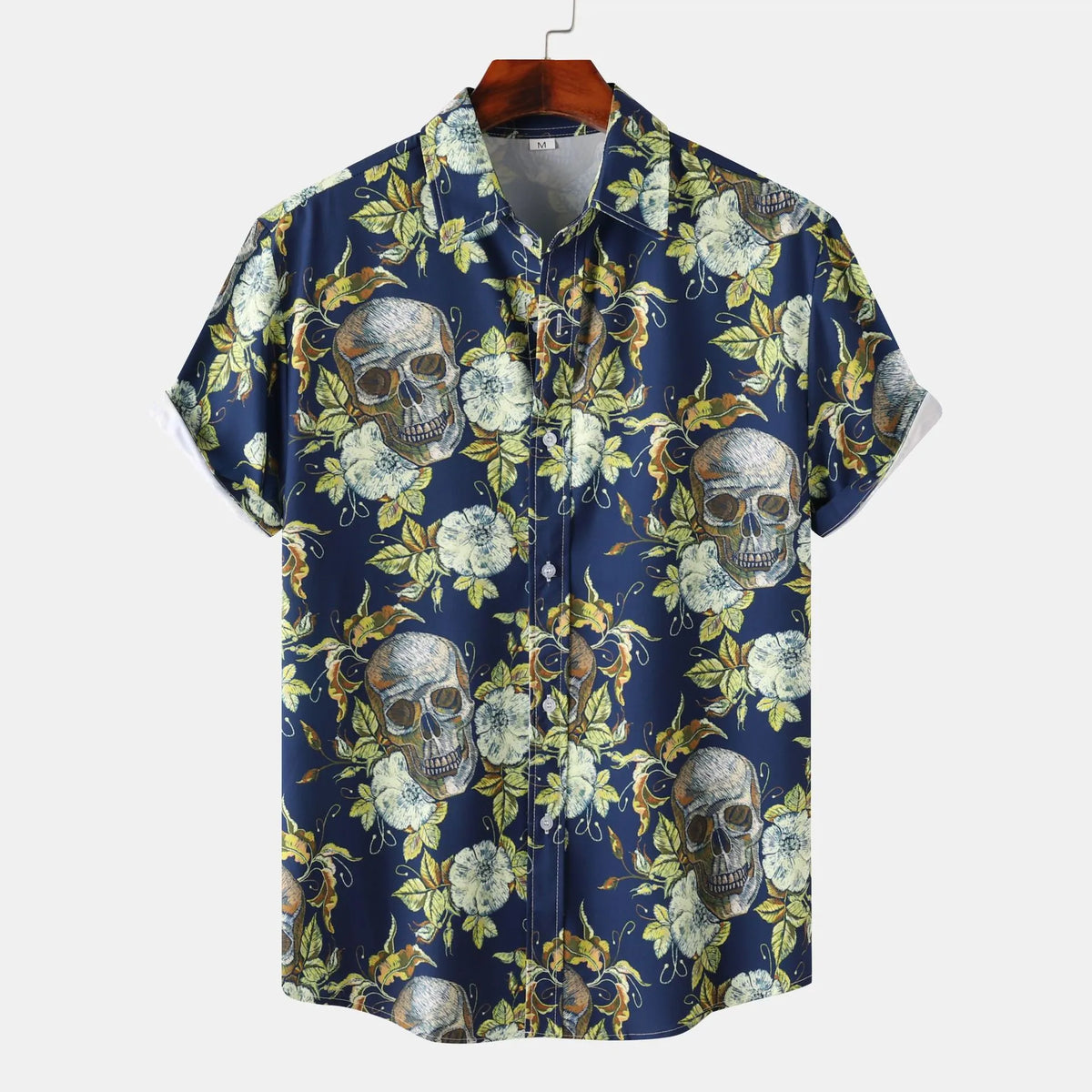 Men's Full Size Printed Short Sleeve Casual Shirt Plus Size