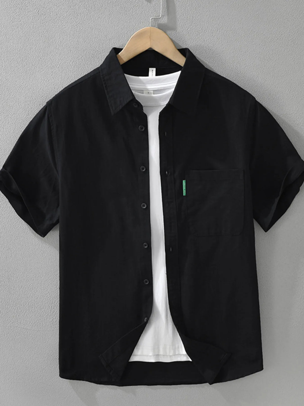 Men's Plus Size Button Up Short Sleeve Shirt