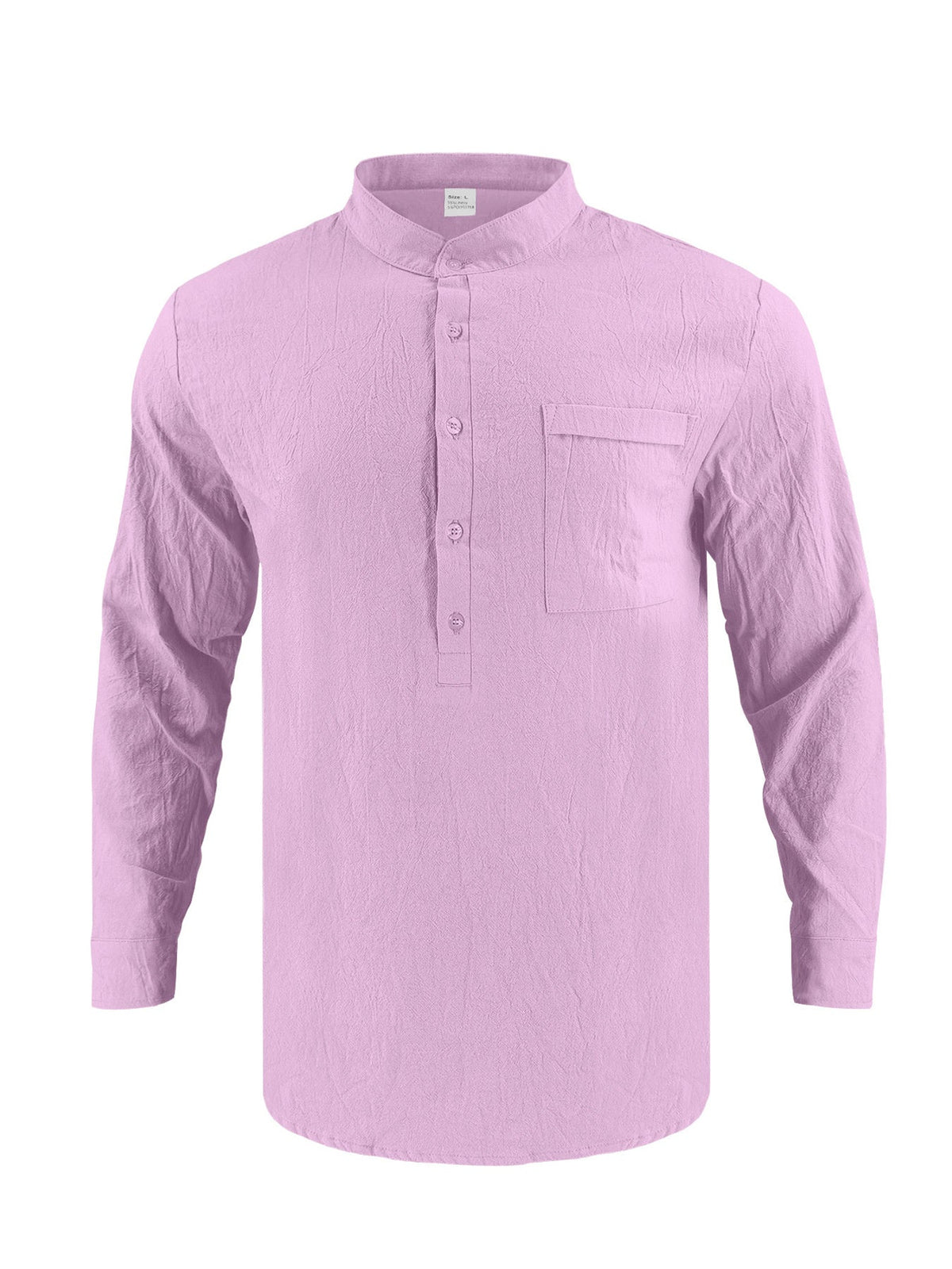 Men's Full Size Button Detail Long Sleeve Shirt Plus Size