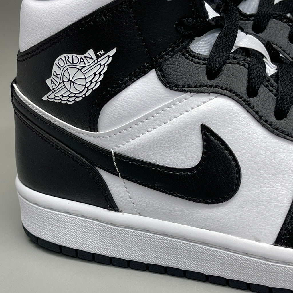NIKE AIR JORDAN 1 Mid Panda Shoe Women's Sz 8 Black / White DV0991-101 (New)