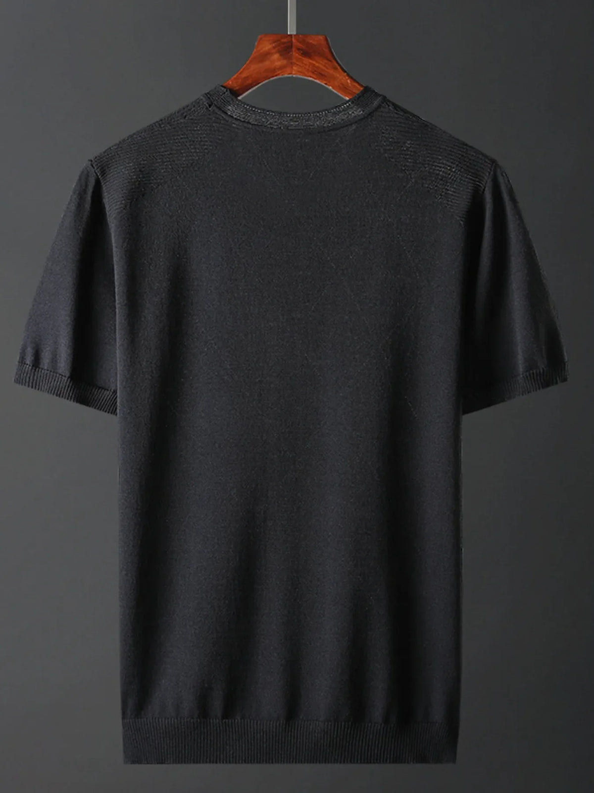 Men's Plus Size Diamond Pattern Knit T-Shirt