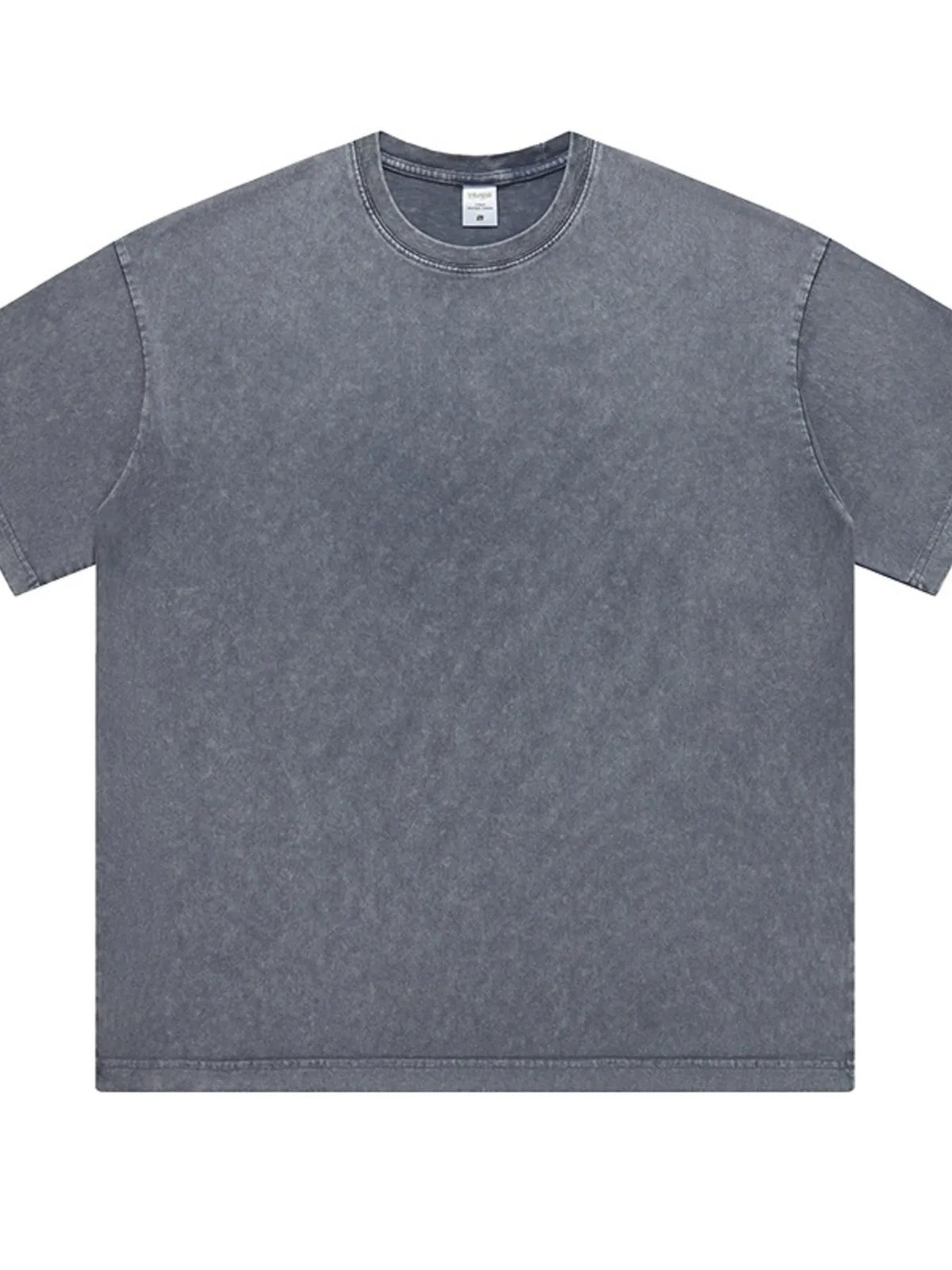 Men's Full Size Washed Round Neck T-Shirt Plus Size