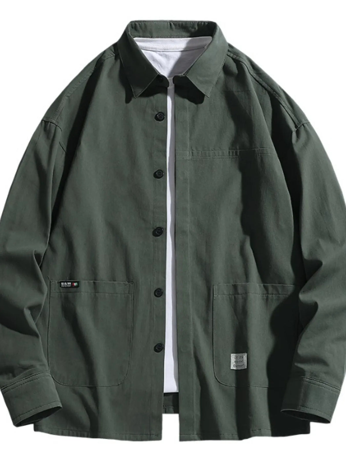 Men's Plus Size Button Up Long Sleeve Shirt