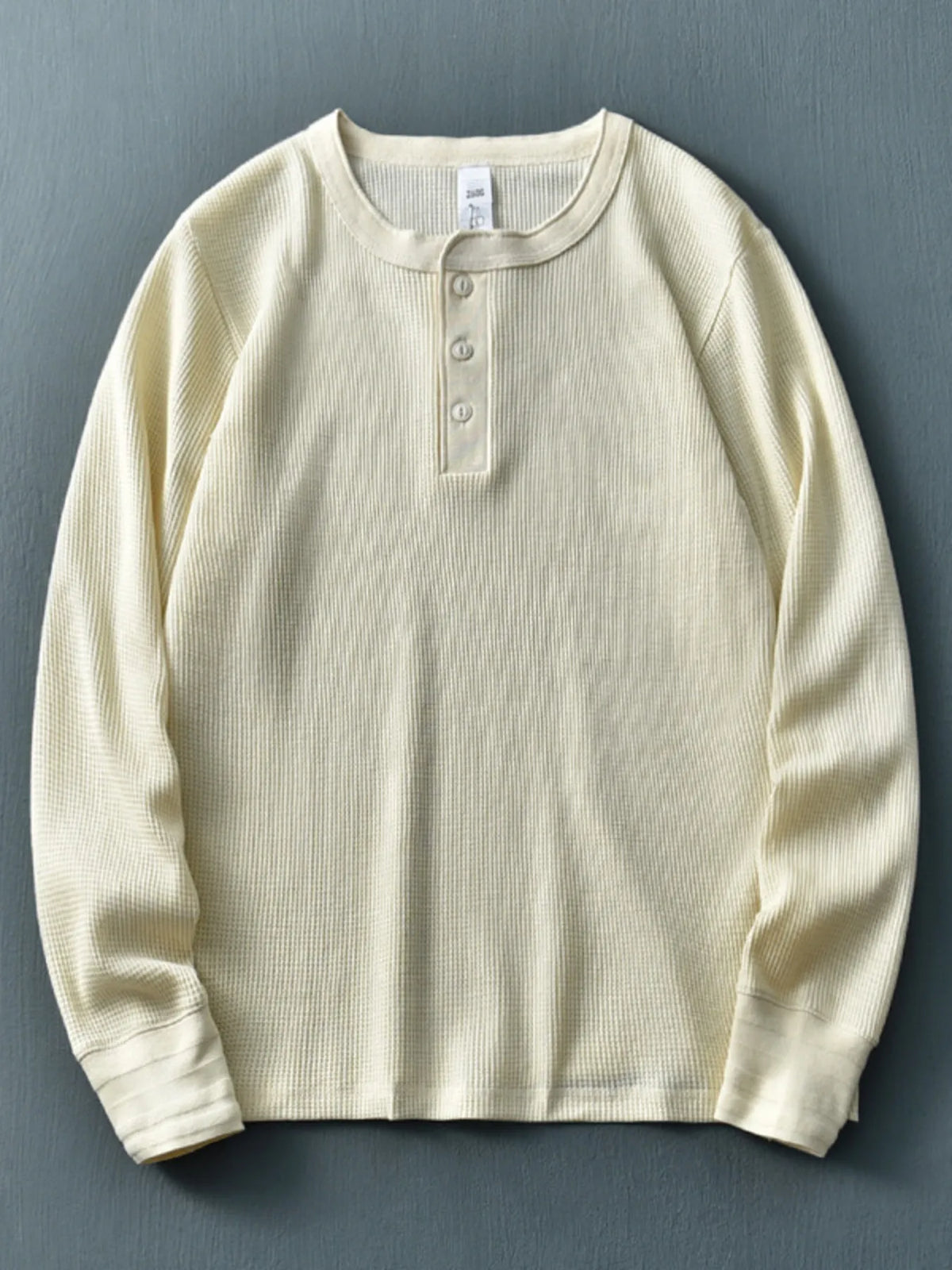 Men's Plus Size Button Detail Long Sleeve T-Shirt