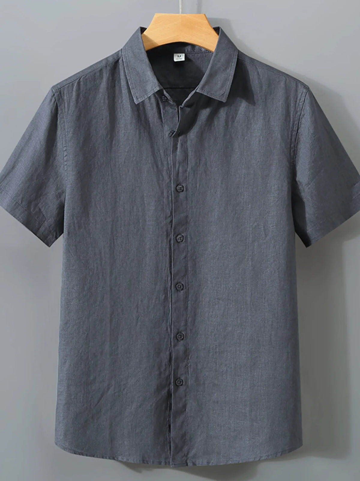 Men's Full Size Short Sleeve Button-Up Shirt Plus Size