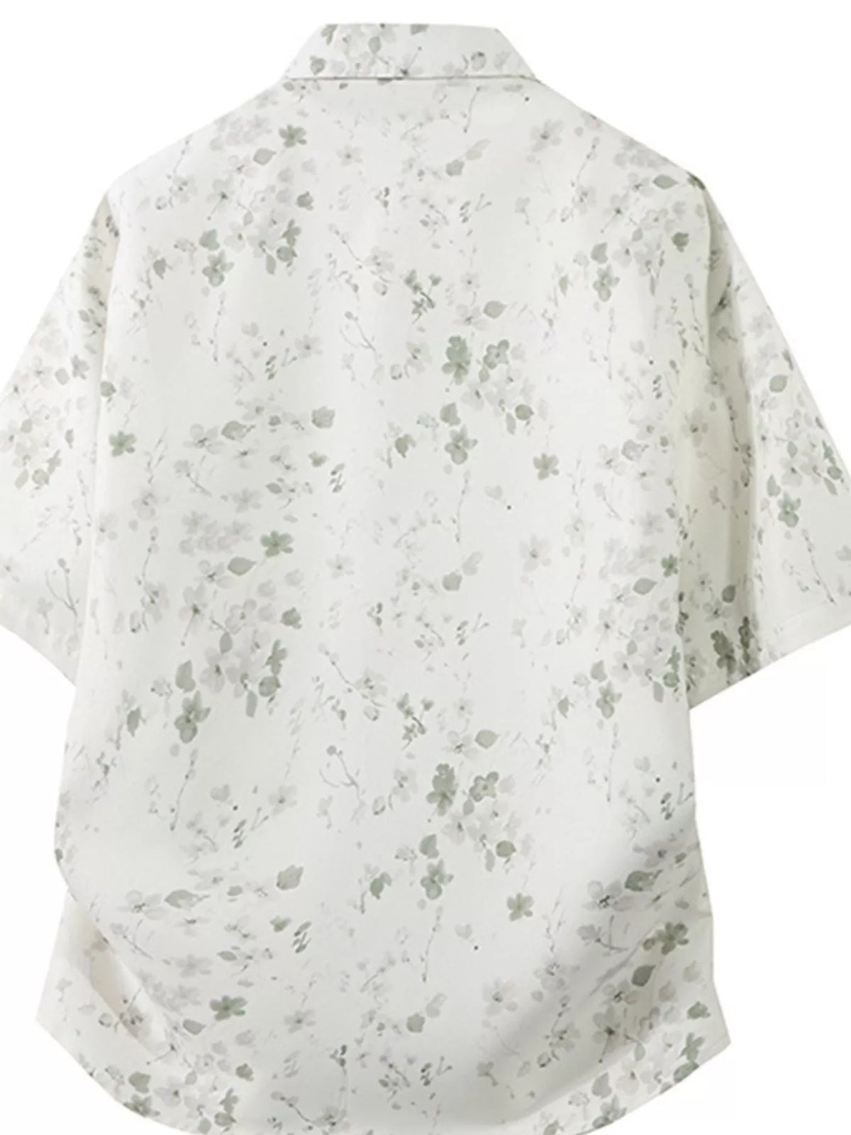 Men's Plus Size Tropical Print Short Sleeve Casual Shirt