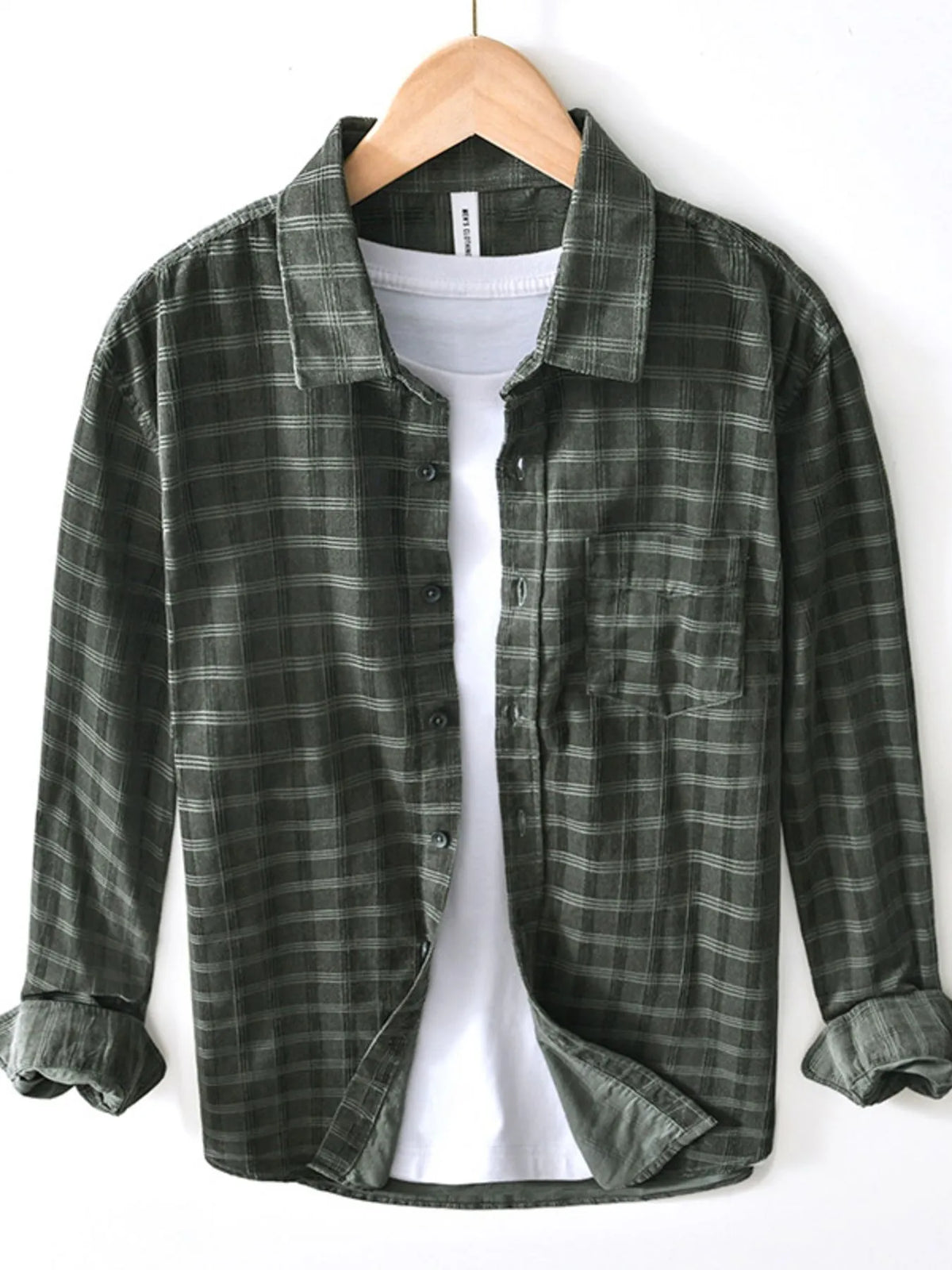 Men's Plus Size Striped Button-Up Shirt