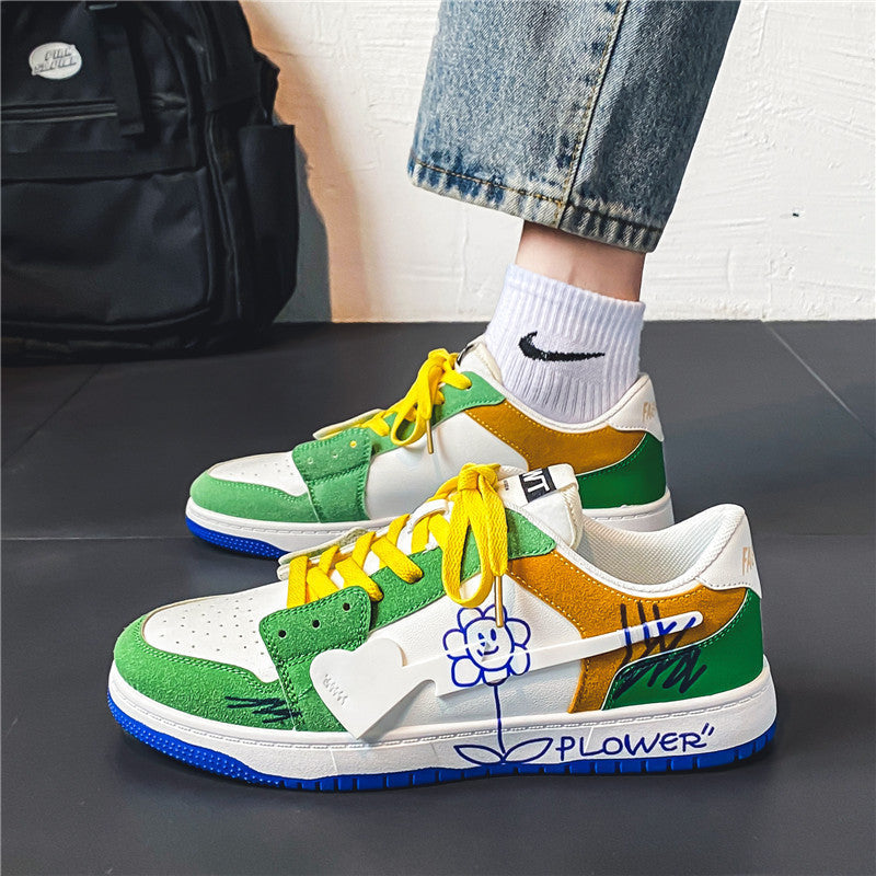 Reaper unit worldwide Mens Fashionable And Versatile Graffiti Shoes