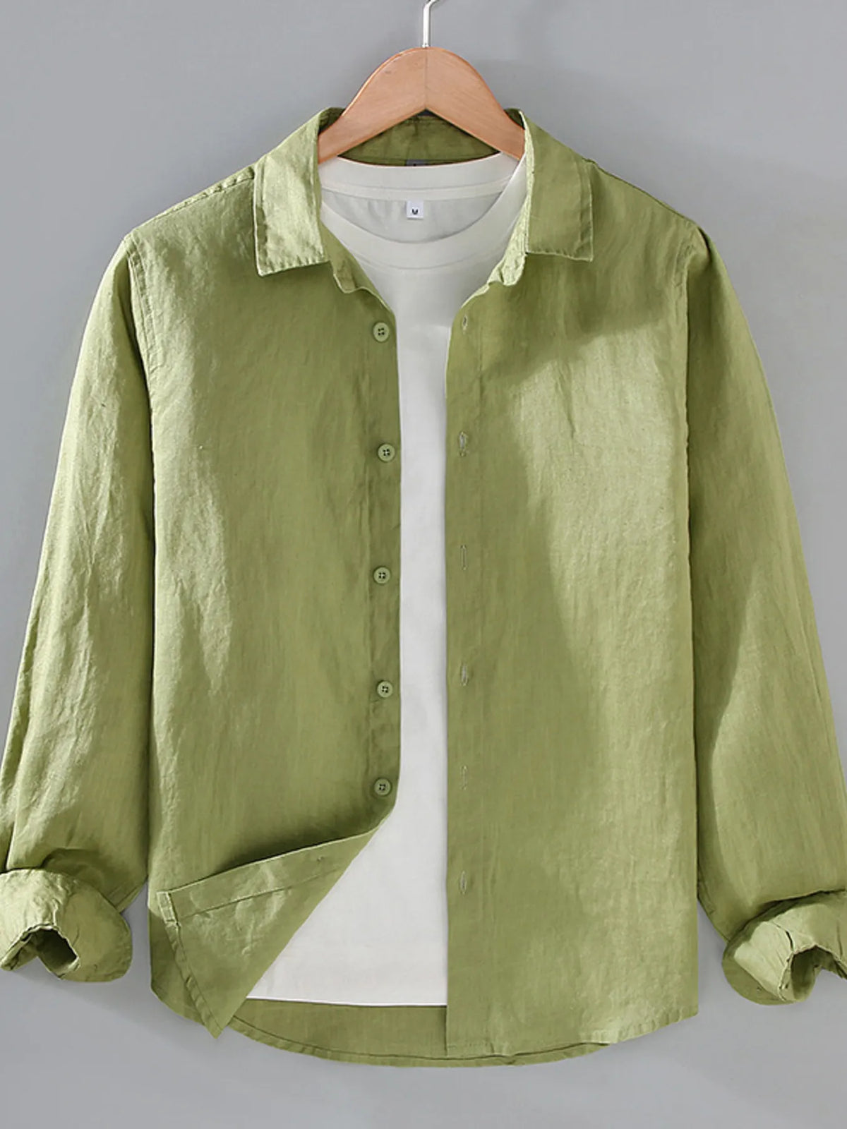 Men's Plus Size Button Up Long Sleeve Shirt