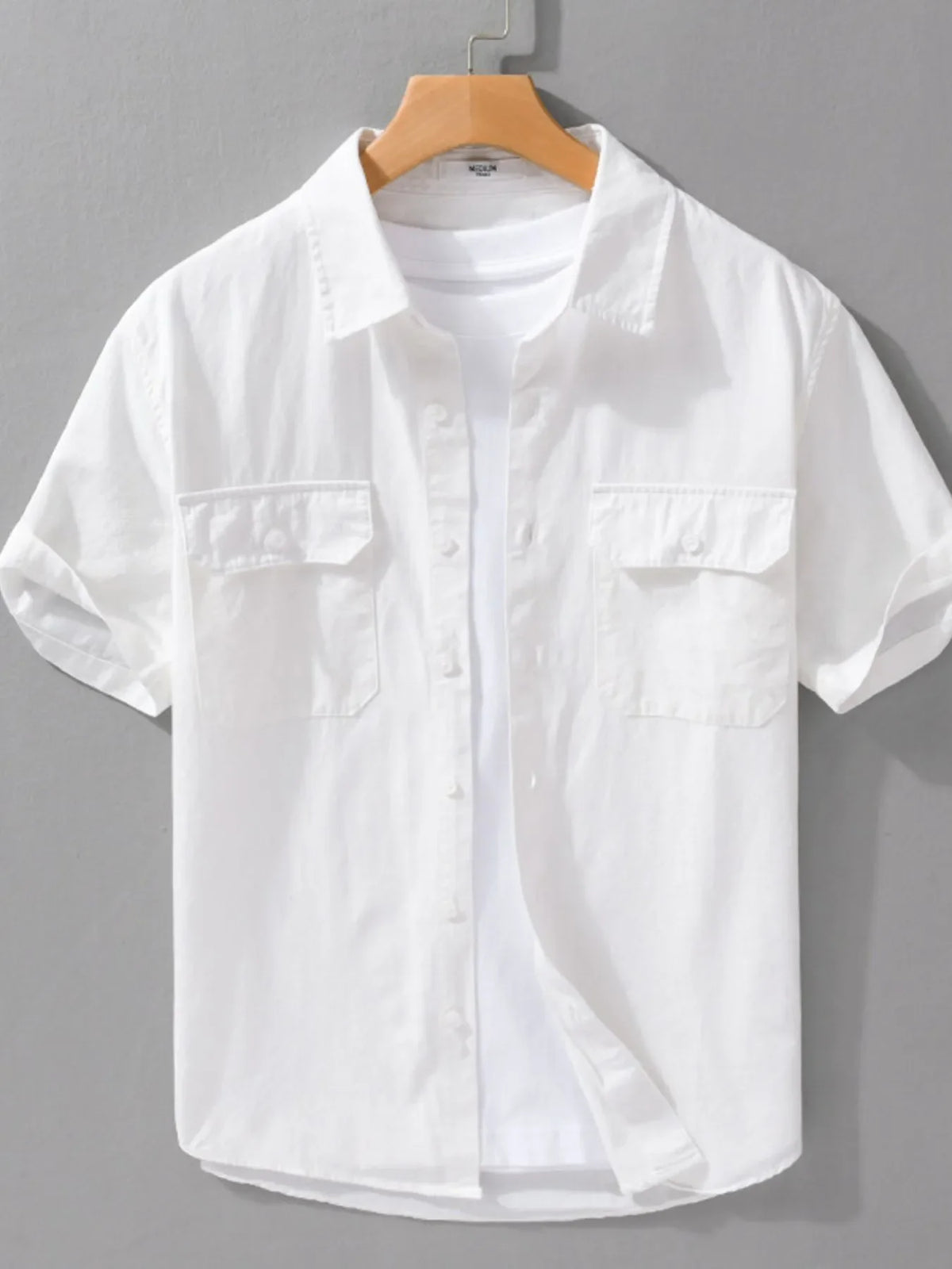Men's Plus Size Button Up Short Sleeve Shirt