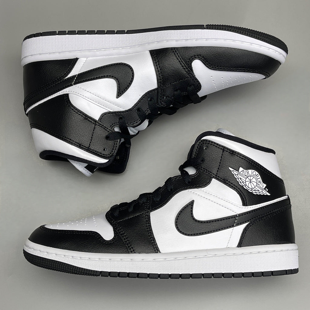 NIKE AIR JORDAN 1 Mid Panda Shoe Women's Sz 8 Black / White DV0991-101 (New)