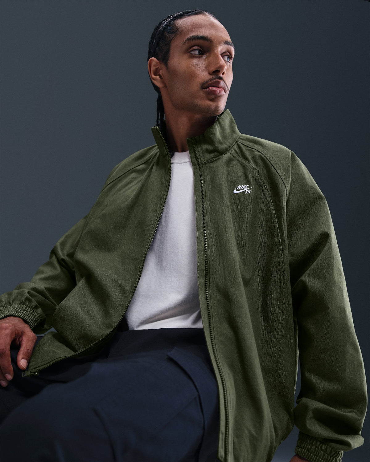 Reaper unit worldwide Nike Sb Denim Full Zip-Up Track Jacket - Olive/Green
