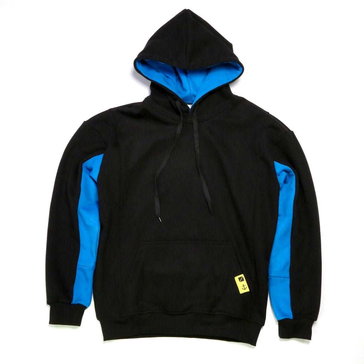 Reaper unit worldwide Paneled Pullover Hoodie - Azure / Black