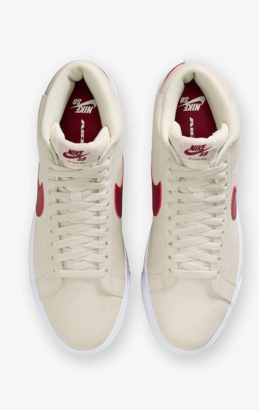 NIKE SB ZOOM BLAZER MID - PALEIVORY/ NOBLERED