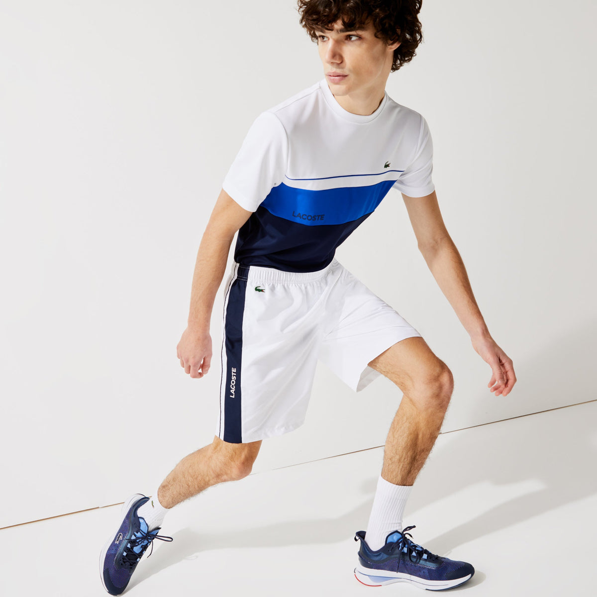 Lacoste Men’s SPORT Side-Stripe Lightweight Shorts