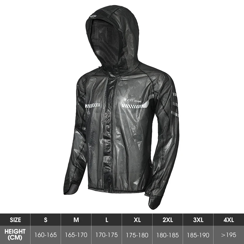 WEST BIKING Cycling Raincoat Waterproof Windproof Raincoat Reflective MTB Road Bike Cycling Jacket Pants Suit Men Women Clothes