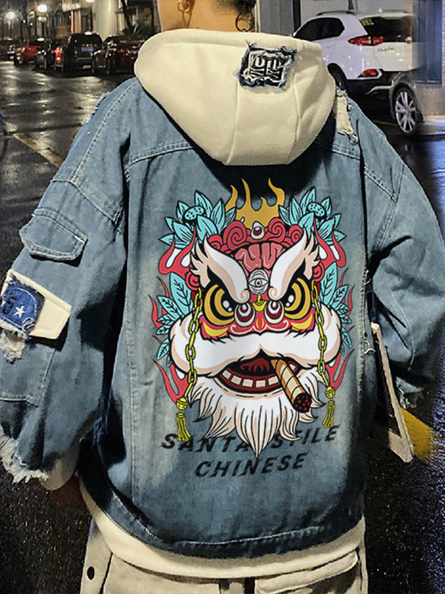Spring New Arrival Fashion Chinese Style Chinese Fad Xingshi Couple Clothes Teen Coat Thin Hoodie Men