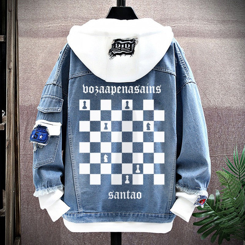 Spring New Arrival Fashion Chinese Style Chinese Fad Xingshi Couple Clothes Teen Coat Thin Hoodie Men