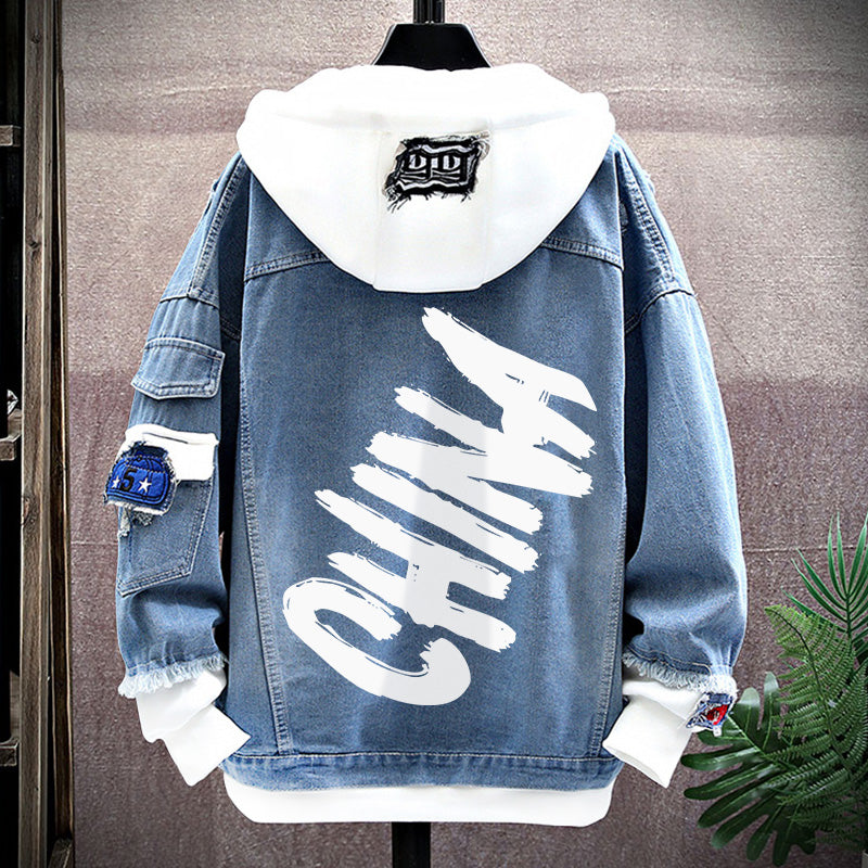 Spring New Arrival Fashion Chinese Style Chinese Fad Xingshi Couple Clothes Teen Coat Thin Hoodie Men