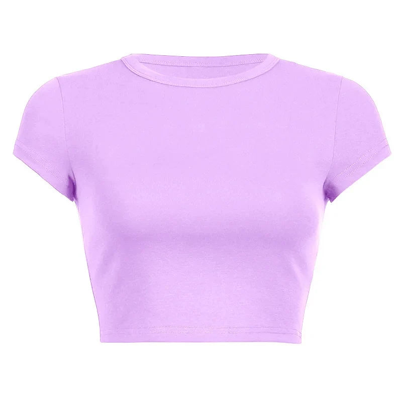 Vintage Clothes for Women Solid Color Short Style Crop Top Sexys Y2k Tops Woman 2024 Aesthetic Women's Blouses Harajuku Summer