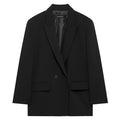 HXAO Blazer Women Double Breasted Pocket Women's Jacket 2025 Long Sleeve Casual Blazers Woman Chic Office Wear Ladies Coat