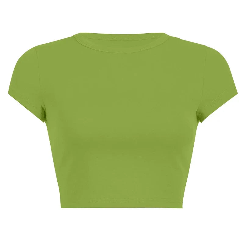 Vintage Clothes for Women Solid Color Short Style Crop Top Sexys Y2k Tops Woman 2024 Aesthetic Women's Blouses Harajuku Summer