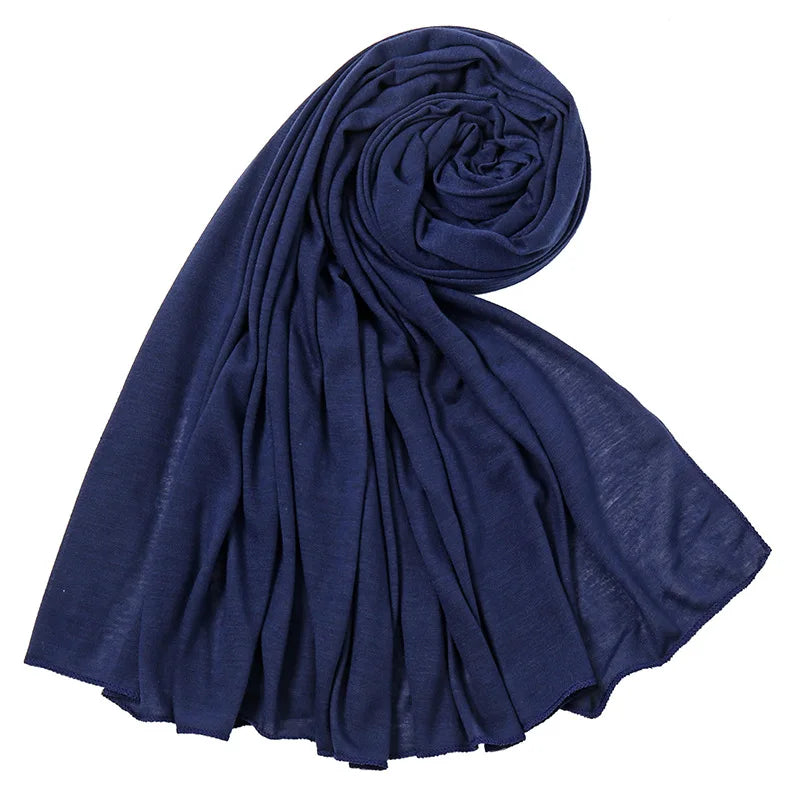 Hot Muslim Fashion Woman Soft Hijabs Scarf Shawl Plain Cotton Jersey Scarves Turban Women Long Shawls Head Wrap Headband Abaya