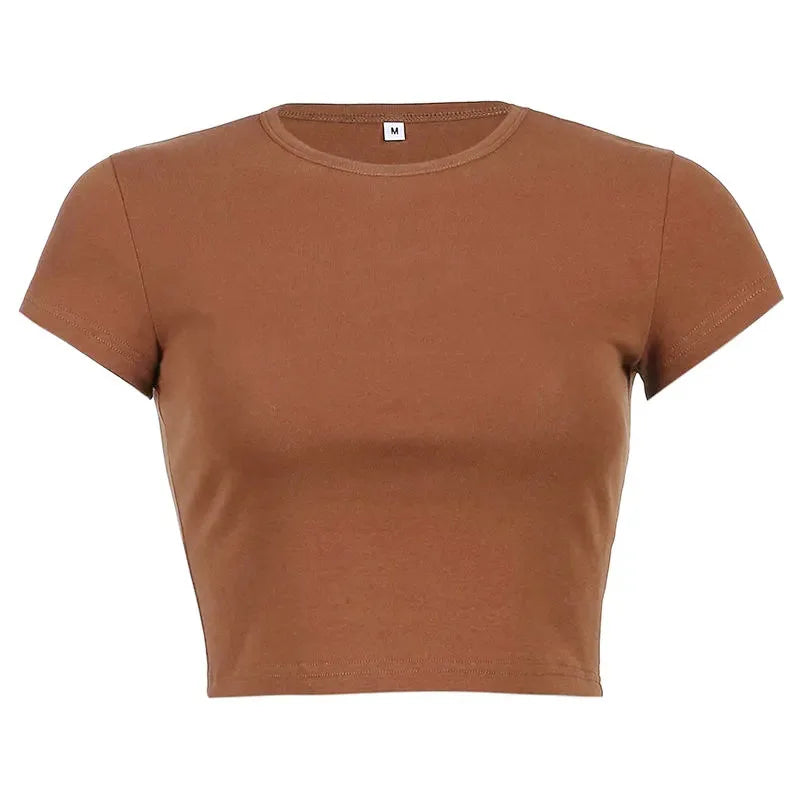 Vintage Clothes for Women Solid Color Short Style Crop Top Sexys Y2k Tops Woman 2024 Aesthetic Women's Blouses Harajuku Summer
