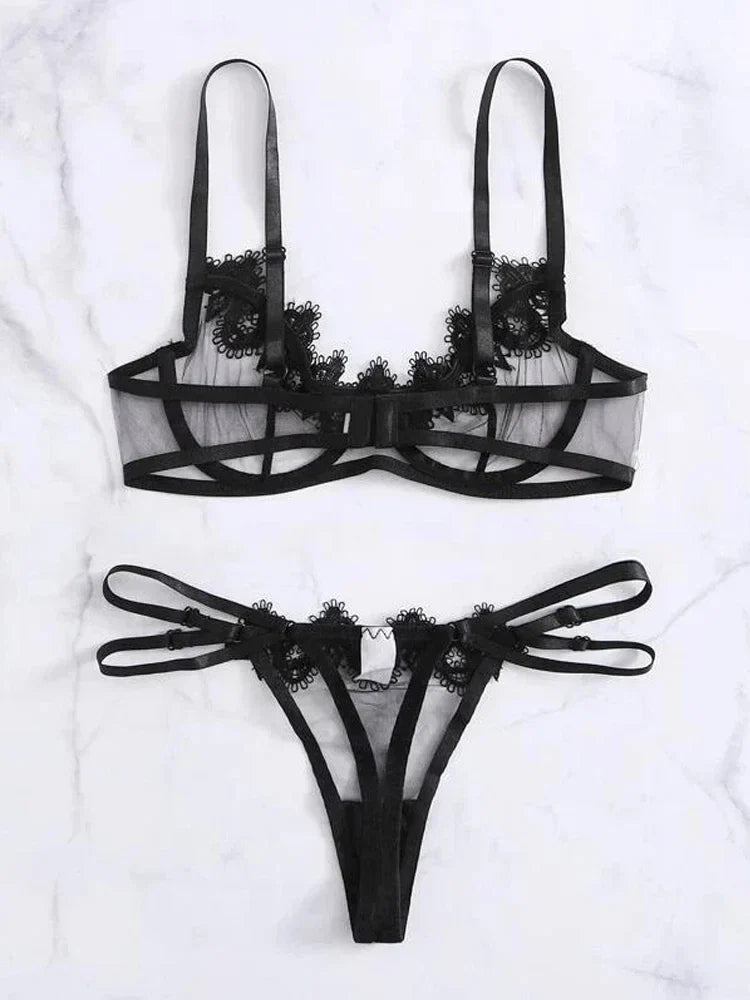 Sexy Lingerie for Women Underwear Panty Set Play See through Lace Bodysuit Babydoll Sleepwear