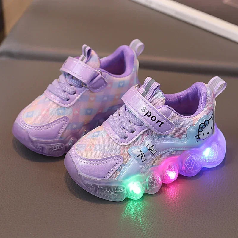 2025 NEW  Design Casual Shoes for Baby Girl Children Led Light Sneakers Kids Anti-slip Shoes Toddler Walking Shoes