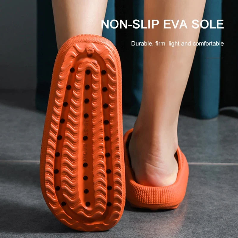 Thick Platform Bathroom Home Slippers Women Fashion Soft Sole EVA Indoor Slides Woman Sandals 2025 Summer Non-slip Flip Flops