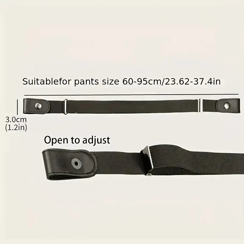 Buckle-Free Belt For Jean Pants,Dresses,No Buckle Stretch Elastic Waist Belt For Women/Men,No Bulge,No Hassle Waist Belt