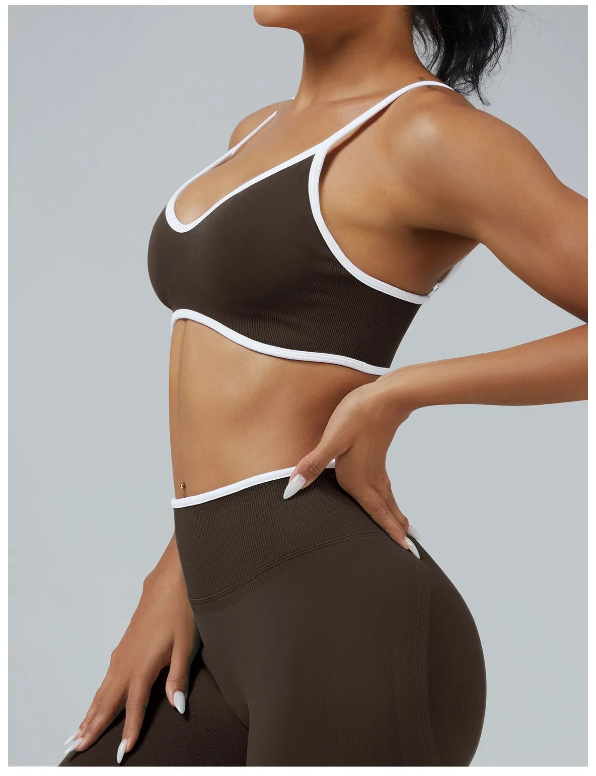 Women's Color Block Sports Bra Racerback Breathable Moisture-Wicking Workout Gym Fitness Yoga Running High Impact Support Active