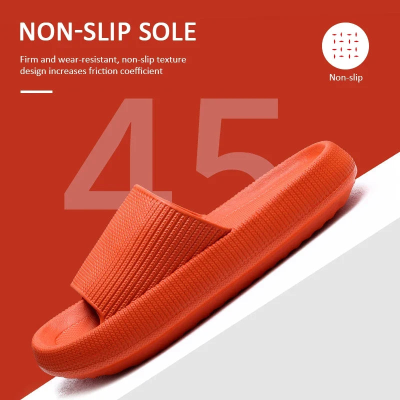 Women Thick Platform Cloud Slippers Indoor Home Eva Soft Sole Pillow Slides Sandals Woman 2025 Summer Non Slip Beach Flip Flops