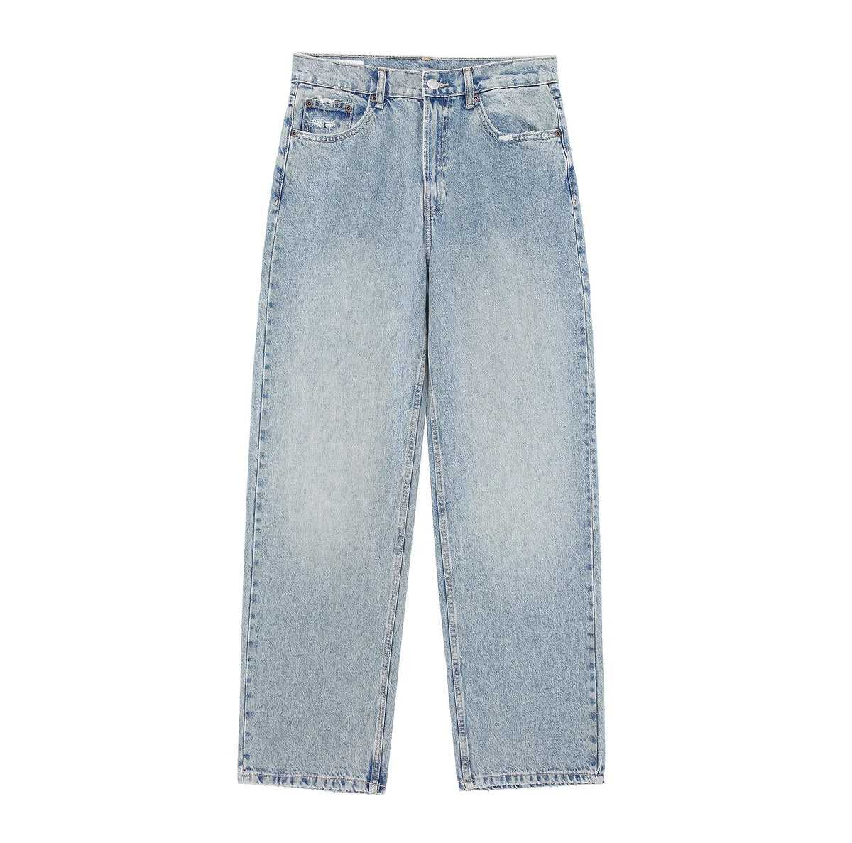 HH Jeans For Women Fashion Vintage Holes Decorated Denim Pant Patchwork High Waist Trousers Y2K 2024 High Street Lady Jeans