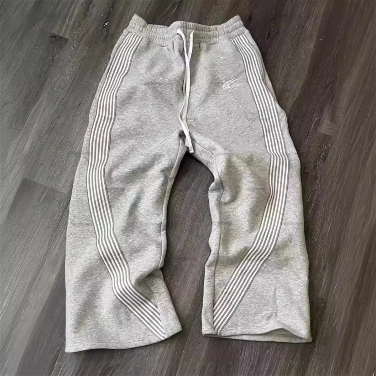 Reaper unit worldwide Y2k Gray Casual Pants Vintage Functional Tactical Men's Women's Premium Jogging Wide Leg Pants Drawstring Streetwear Sweatpants