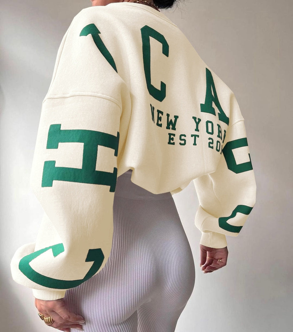 Reaper unit worldwide Casual Letters Print Sweatshirt Women Long Sleeve Loose Hoodies Y2k Streetwear