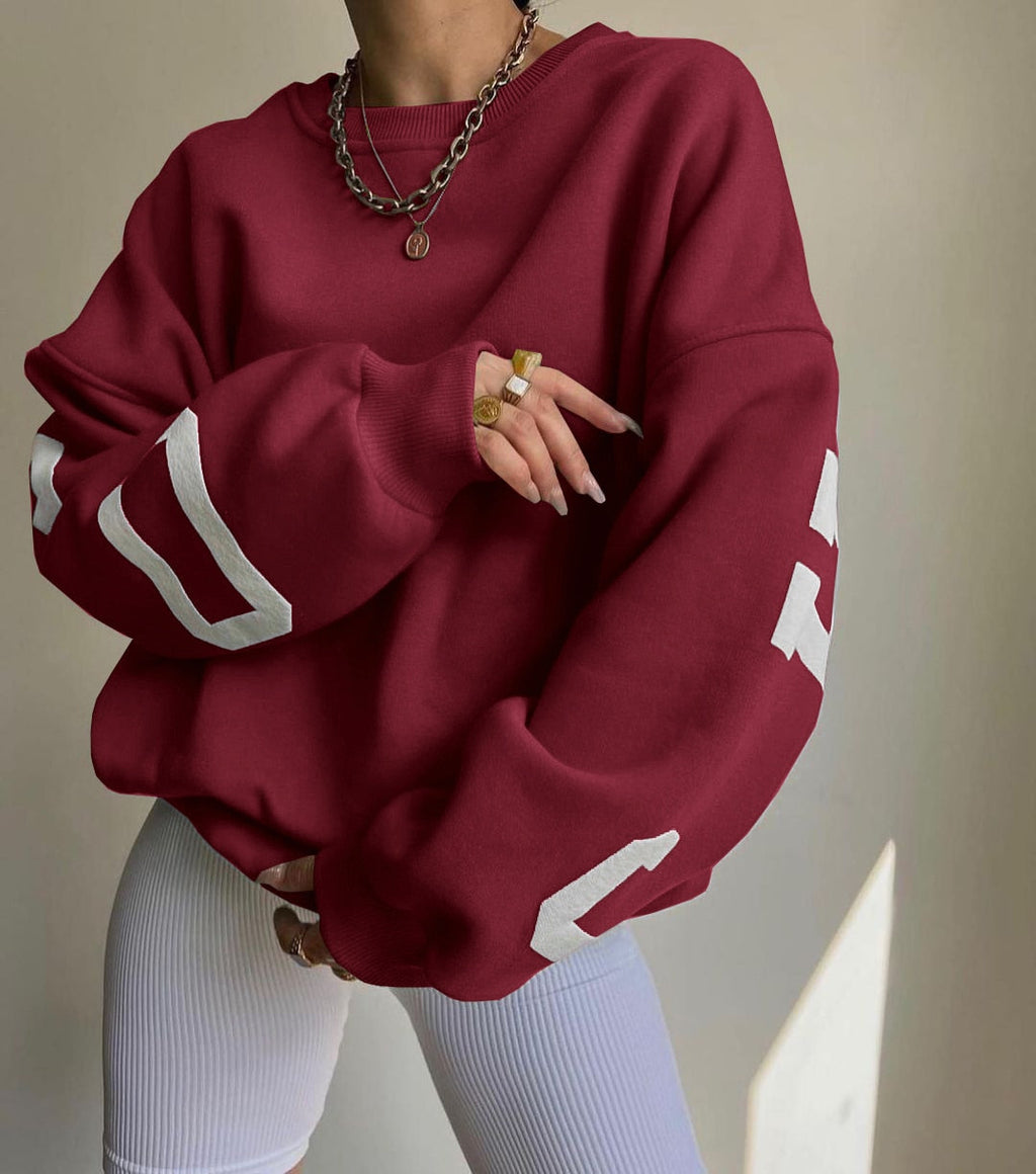 Reaper unit worldwide Casual Letters Print Sweatshirt Women Long Sleeve Loose Hoodies Y2k Streetwear