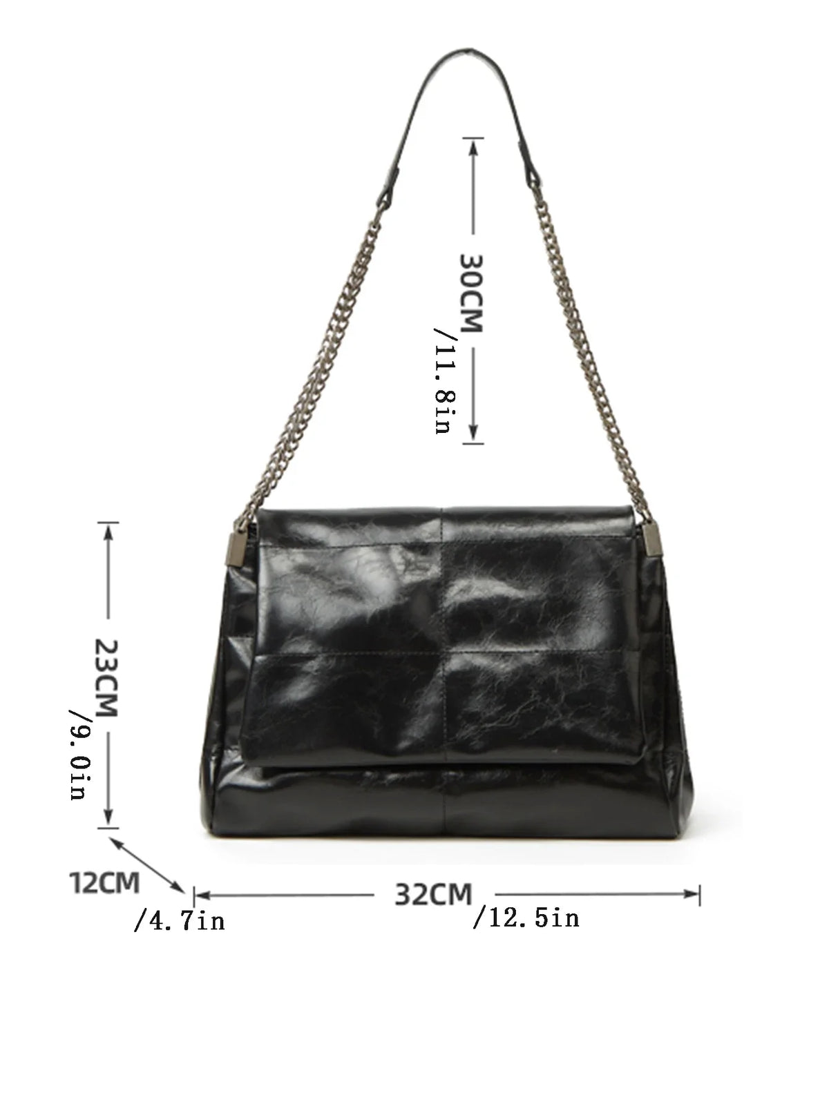 Large Capacity Commuting Bag 2024 New Spring/Summer Women's Chain Tote Bag, High-End and Fashionable Single Shoulder Underarm Ba