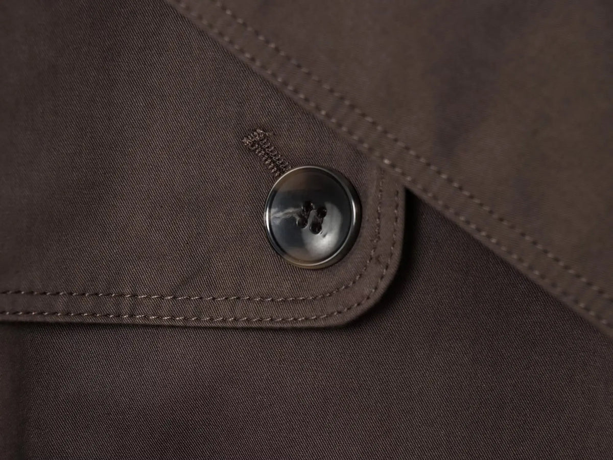 ETJ Autumn 2025 new collection  women's British style lapel double-breasted Maillard color belt casual trench coat