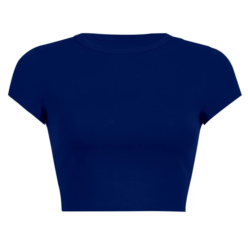 Vintage Clothes for Women Solid Color Short Style Crop Top Sexys Y2k Tops Woman 2024 Aesthetic Women's Blouses Harajuku Summer