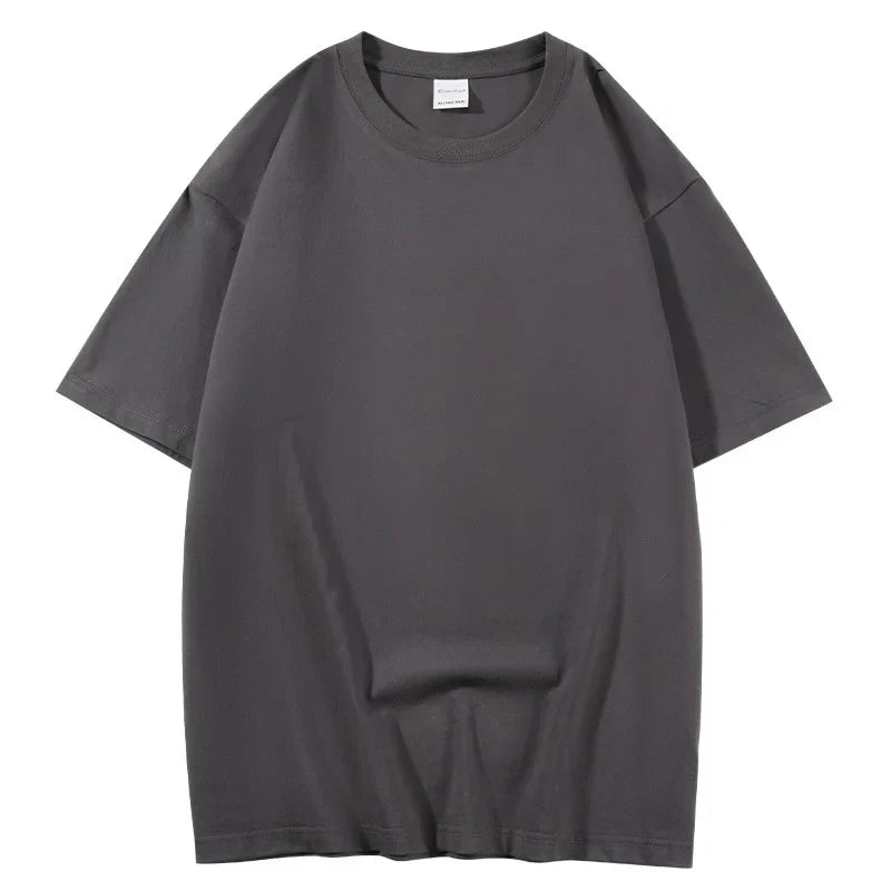 100% Cotton Five Half Sleeve Men's Women Summer T-shirt Loose Short-sleeved Casual Basic Shirt O Neck Solid Color Tops