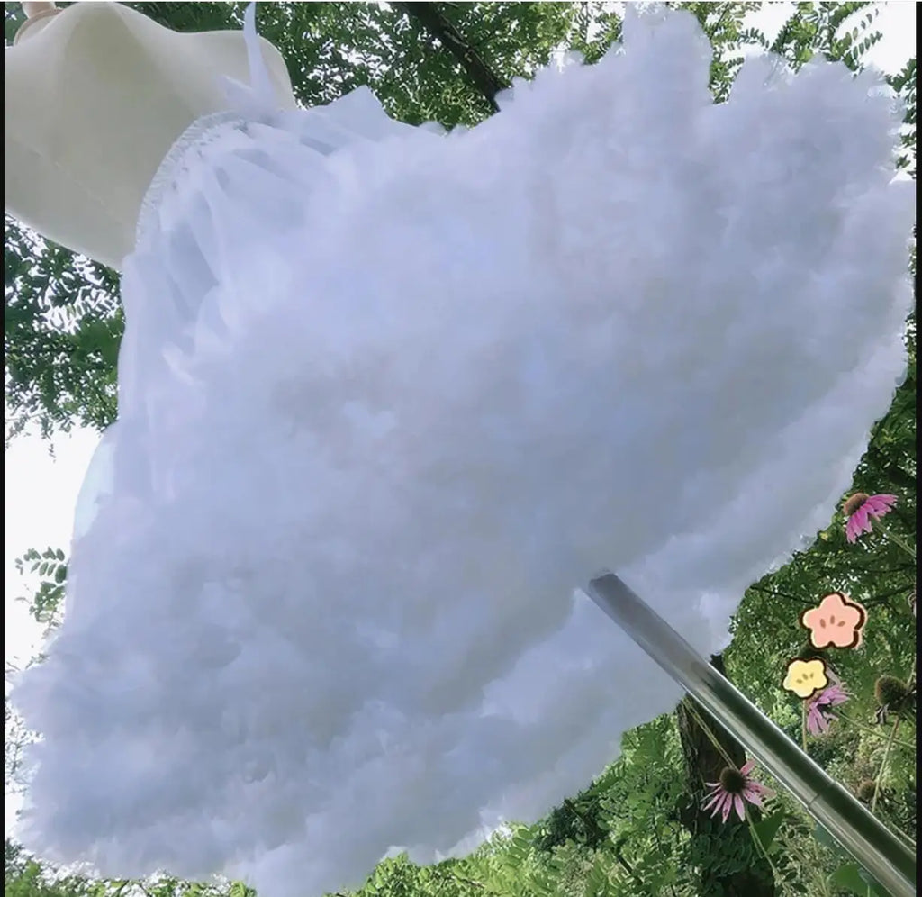 Women Flower Style Lolita Petticoats Crinoline Inner Bustle Cosplay Tutu Puffy Cancan Skirt Under Wedding Dresses 2031