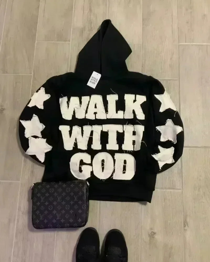 American Y2K New Hip Hop Trend Zipper Hoodie Women Street Casual Loose Joker Vintage Sweatshirt Unisex Fleece Padded Warm Hoodie