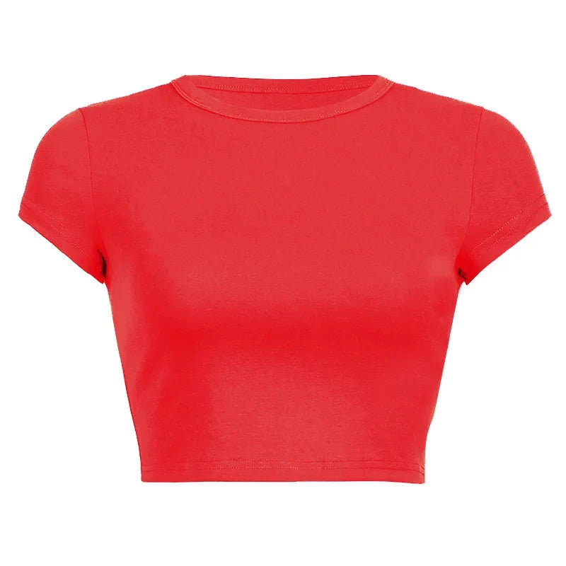 Vintage Clothes for Women Solid Color Short Style Crop Top Sexys Y2k Tops Woman 2024 Aesthetic Women's Blouses Harajuku Summer
