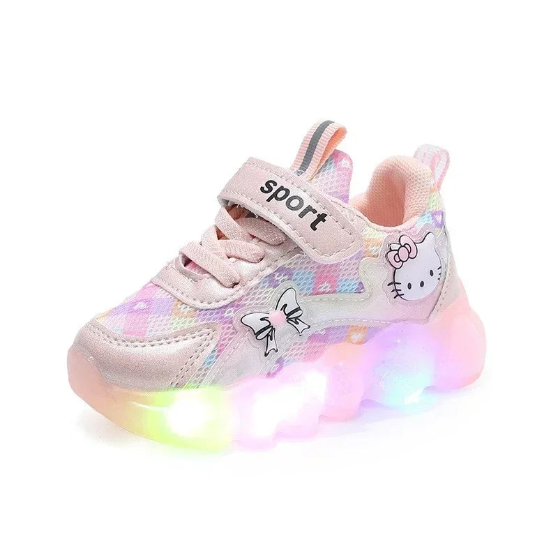 2025 NEW  Design Casual Shoes for Baby Girl Children Led Light Sneakers Kids Anti-slip Shoes Toddler Walking Shoes