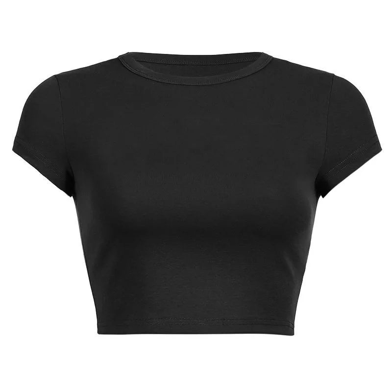 Vintage Clothes for Women Solid Color Short Style Crop Top Sexys Y2k Tops Woman 2024 Aesthetic Women's Blouses Harajuku Summer